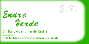 endre herde business card